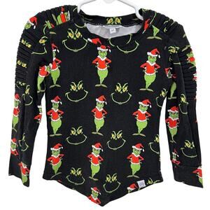 Posh Kiddos The Grinch Long Sleeve Biker Shirt Size 2T